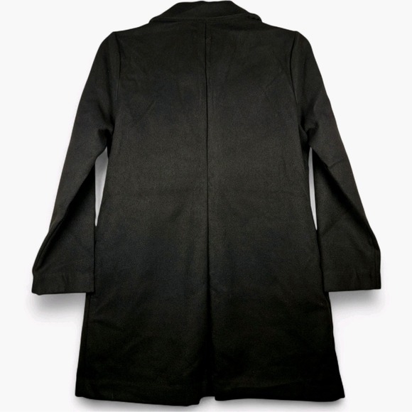 Staccato Black Dress Coat Women Large Pockets Lightweight Button 33" Length - Picture 4 of 7